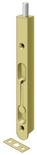 Deltana - 7" Flush Bolt; Zinc - Bright Brass