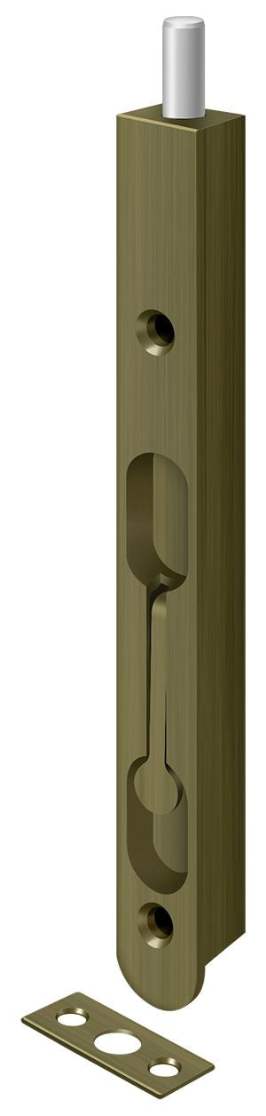 Deltana - 7" Flush Bolt; Zinc - Antique Brass