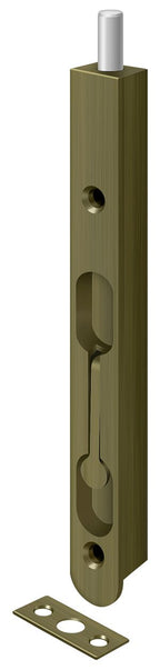 Deltana - 7" Flush Bolt; Zinc - Antique Brass