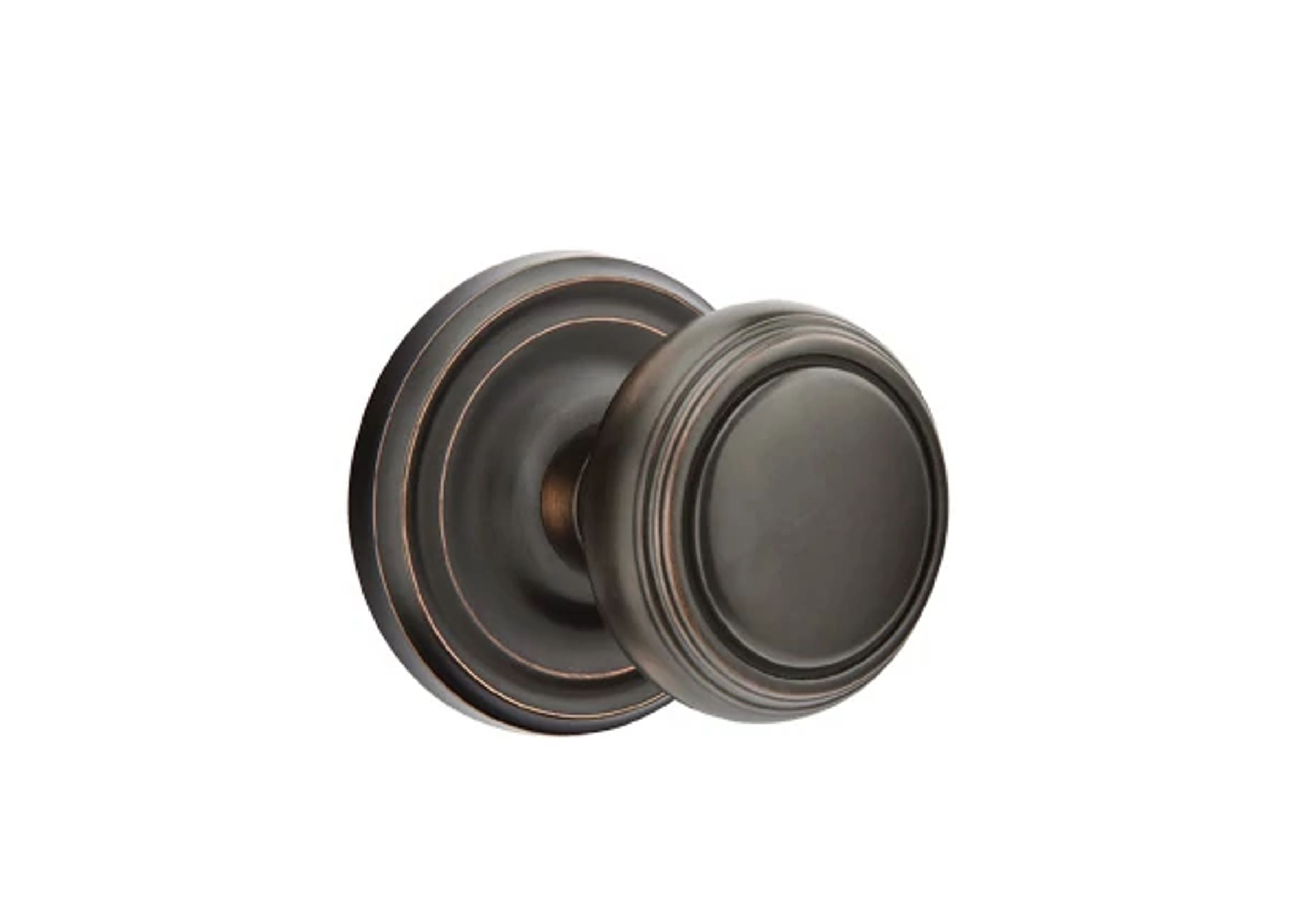 Emtek 8521NWUS10B Norwich Knob Dummy Pair with Rectangular Rose for 1-1/4" to 2" Door Oil Rubbed Bronze Finish Main image