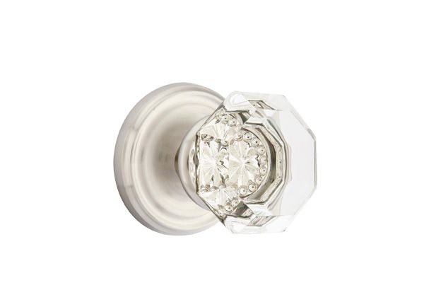 Emtek - Old Town Glass Knob 2-3/8" Backset Passage with Regular Rose for 1-1/4" to 2" Door Secondary image