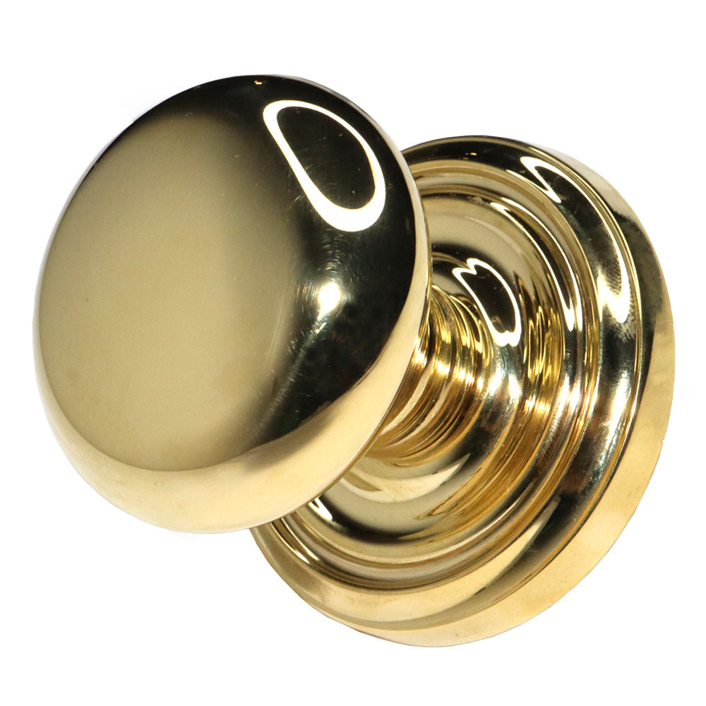 Emtek - Providence Knob 2-3/8" Backset Passage with Regular Rose for 1-1/4" to 2" Door - Unlacquered Brass