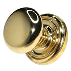 Emtek - Providence Knob 2-3/8" Backset Passage with Regular Rose for 1-1/4" to 2" Door - Unlacquered Brass