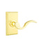 Emtek 5100CUS3LH Cortina Lever Left Hand 2-3/8" and 2-3/4" Backset Keyed Entry with Regular Rose for 1-3/8" to 2-1/16" Door Polished Brass Lifetime Finish