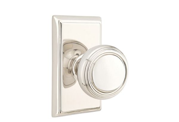 Emtek - Norwich Knob 2-3/8" Backset Passage with Rectangular Rose for 1-1/4" to 2" Door Secondary image