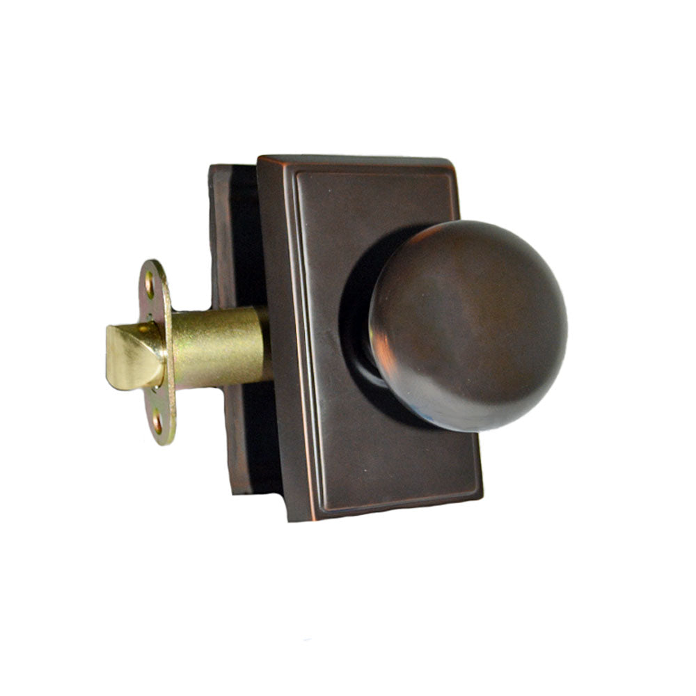 Emtek - Providence Knob 2-3/8" Backset Passage with Rectangular Rose for 1-1/4" to 2" Door - Oil Rubbed Bronze