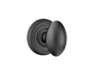 Emtek - Egg Knob 2-3/8" Backset Privacy with Regular Rose for 1-1/4" to 2" Door - Flat Black