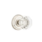 Emtek - Old Town Glass Knob 2-3/8" Backset Privacy with Regular Rose for 1-1/4" to 2" Door - Polished Nickel Lifetime