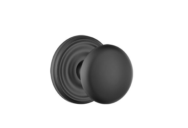 Emtek - Providence Knob 2-3/8" Backset Privacy with Regular Rose for 1-1/4" to 2" Door - Flat Black