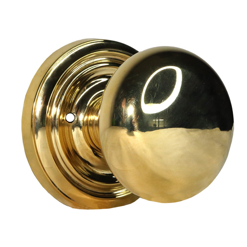 Emtek - Providence Knob 2-3/8" Backset Privacy with Regular Rose for 1-1/4" to 2" Door - Unlacquered Brass