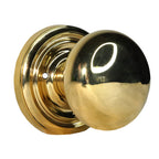 Emtek - Providence Knob 2-3/8" Backset Privacy with Regular Rose for 1-1/4" to 2" Door - Unlacquered Brass