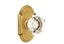 Emtek 8208OTUS7 Old Town Glass Knob 2-3/8" Backset Privacy with # 8 Rose for 1-1/4" to 2" Door French Antique Brass Finish