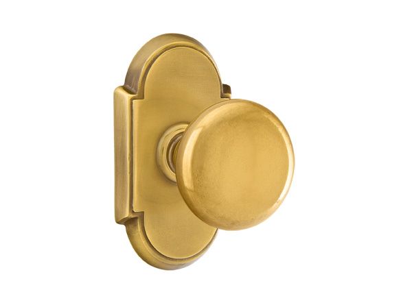 Emtek 8208PUS7 Providence Knob 2-3/8" Backset Privacy with # 8 Rose for 1-1/4" to 2" Door French Antique Brass Finish Main image