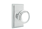 Emtek - Norwich Knob 2-3/8" Backset Privacy with Rectangular Rose for 1-1/4" to 2" Door - Polished Chrome