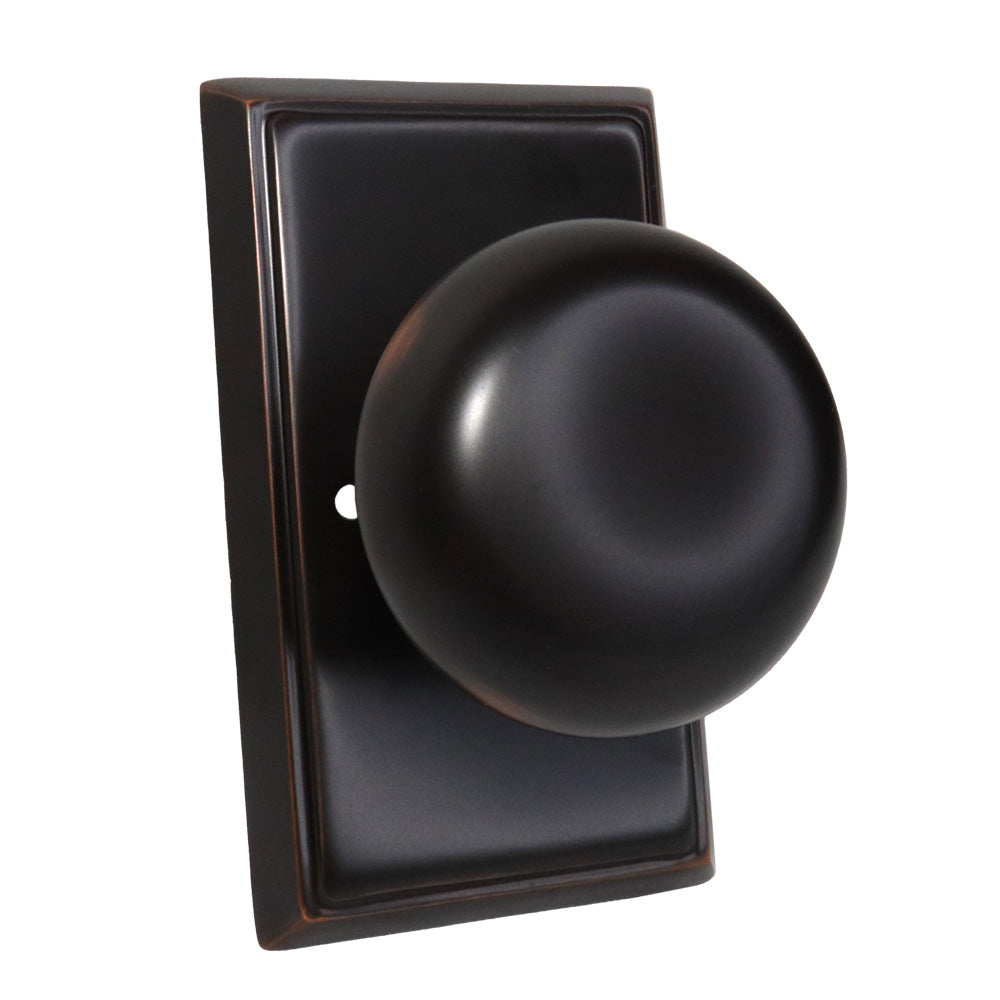 Emtek - Providence Knob 2-3/8" Backset Privacy with Rectangular Rose for 1-1/4" to 2" Door - Oil Rubbed Bronze