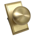 Emtek - Providence Knob 2-3/8" Backset Privacy with Rectangular Rose for 1-1/4" to 2" Door - Satin Brass