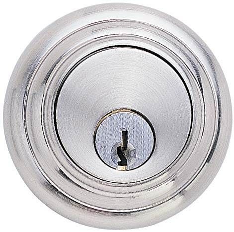 Emtek - Low Profile Single Cylinder Deadbolt with 2-3/8" and 2-3/4" Backset for 1-3/4" Door - Polished Chrome