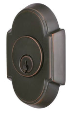 Emtek - # 8 Single Cylinder Deadbolt with 2-3/8" and 2-3/4" Backset for 1-3/4" Door - Oil Rubbed Bronze