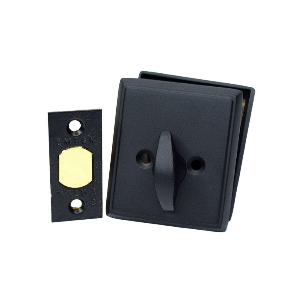 Emtek 8468US19 Rectangular Single Cylinder Deadbolt for 1-3/4" Door Flat Black Finish Main image