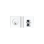 Emtek - Square Single Cylinder Deadbolt with 2-3/8" and 2-3/4" Backset for 1-3/4" Door - Polished Chrome