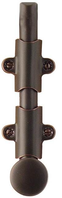 Emtek - 6" Surface Bolt with 3 Strikes - Oil Rubbed Bronze