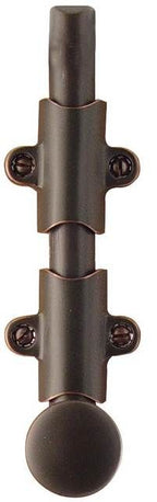 Emtek - 6" Surface Bolt with 3 Strikes - Oil Rubbed Bronze