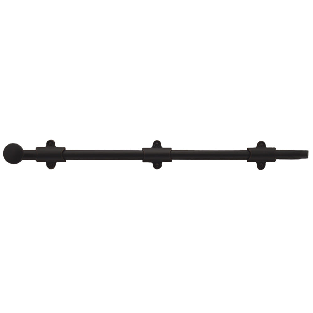 Emtek - 18" Surface Bolt with 3 Strikes - Flat Black
