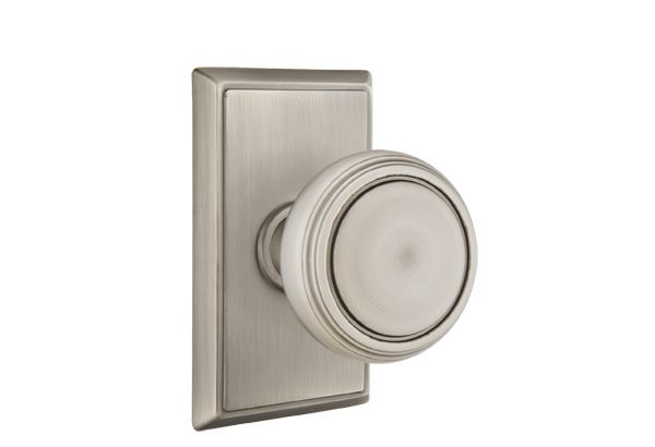 Emtek - Norwich Knob Dummy Pair with Rectangular Rose for 1-1/4" to 2" Door - Pewter