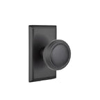 Emtek - Norwich Knob Dummy Pair with Rectangular Rose for 1-1/4" to 2" Door - Flat Black