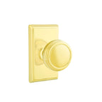Emtek - Norwich Knob Dummy Pair with Rectangular Rose for 1-1/4" to 2" Door - Polished Brass Lifetime