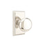 Emtek 8521PUS14 Providence Knob Dummy Pair with Rectangular Rose for 1-1/4" to 2" Door Polished Nickel Lifetime Finish
