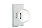 Emtek - Providence Knob Dummy Pair with Rectangular Rose for 1-1/4" to 2" Door - Polished Chrome
