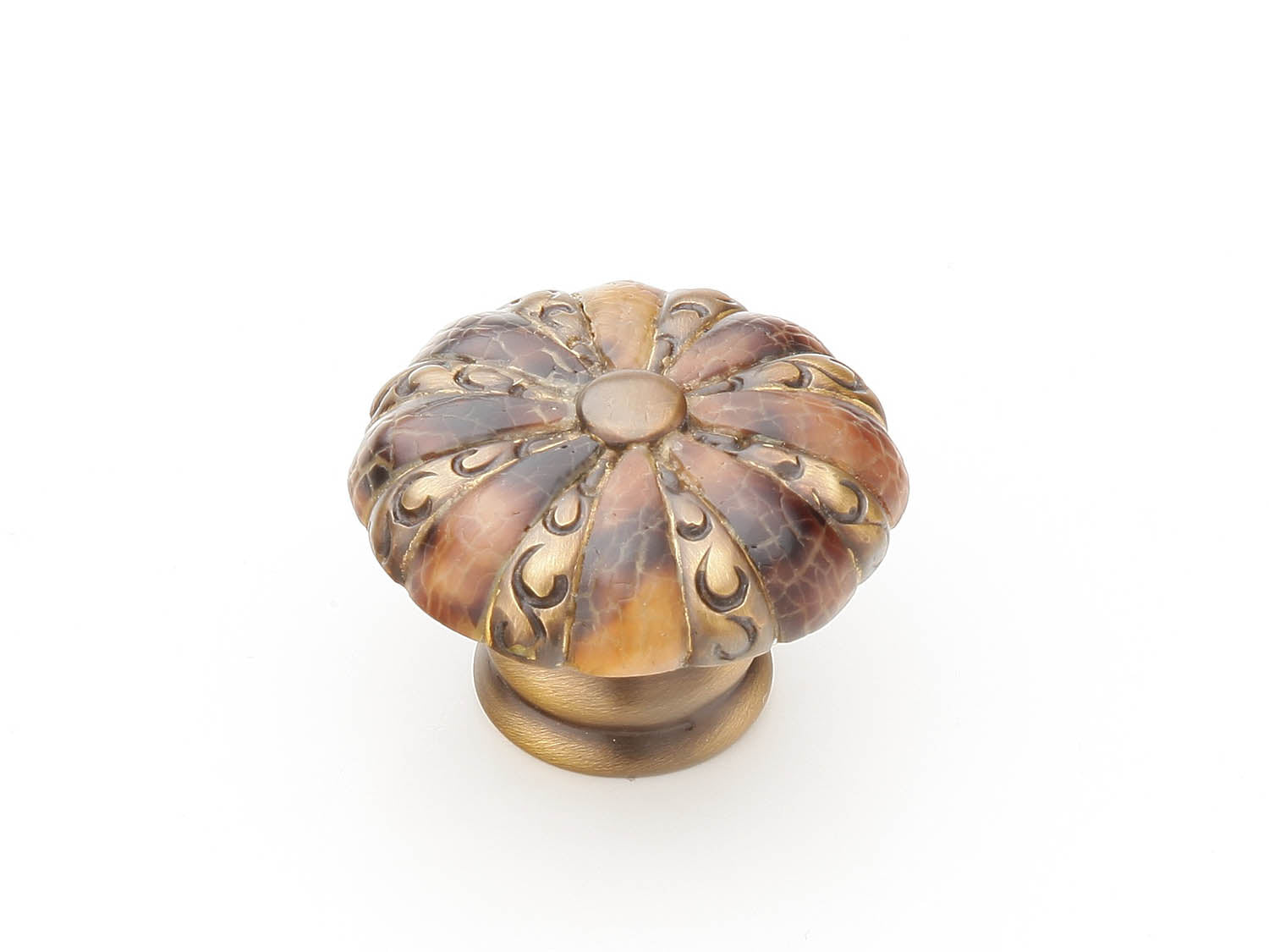 Schaub 853-PEN-ED 1-3/8" Symphony Cabinet Knob Tiger Penshell Estate Dover Finish Main image