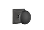 Emtek - Providence Knob Dummy Pair with Quincy Rose for 1-1/4" to 2" Door - Flat Black