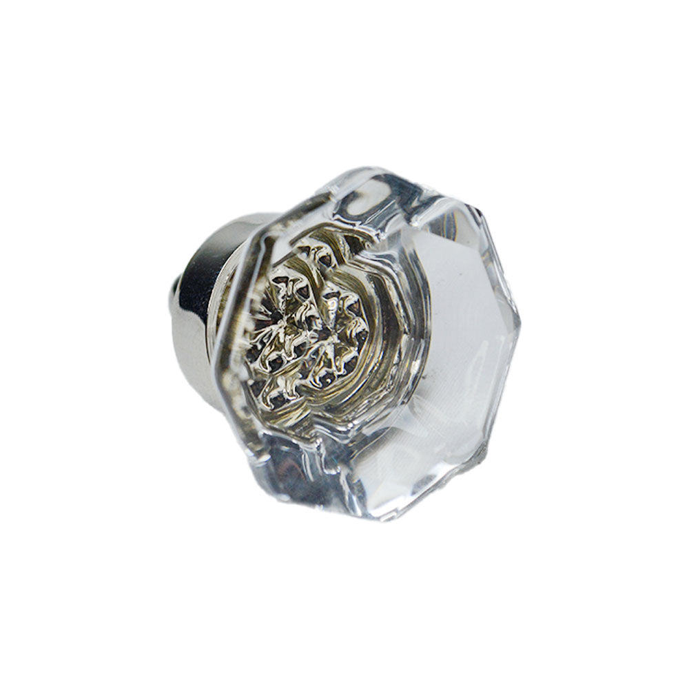 Emtek - Old Town Clear 1" Cabinet Knob - Satin Nickel