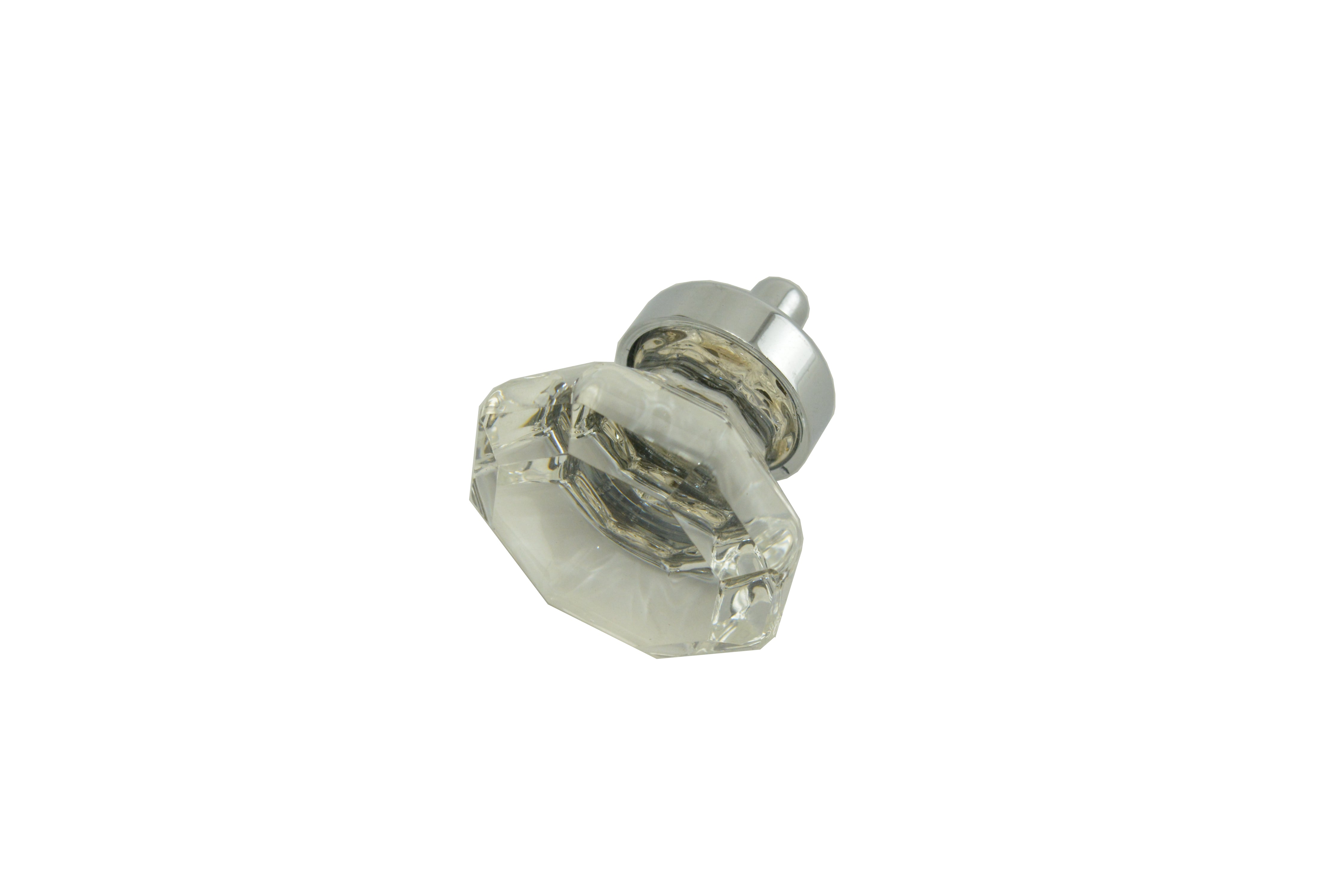 Emtek 86011US26 Old Town Clear 1-1/4" Cabinet Knob Polished Chrome Finish Main image