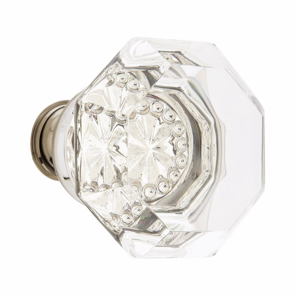 Emtek - Old Town Clear 1-3/4" Cabinet Knob - Polished Nickel Lifetime