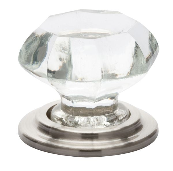 Emtek - Old Town Clear 1-3/4" Cabinet Knob - Satin Nickel