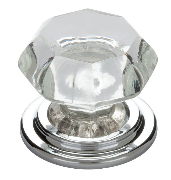 Emtek - Old Town Clear 1-3/4" Cabinet Knob - Polished Chrome