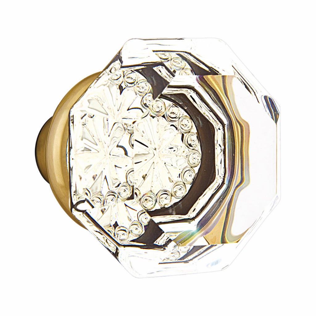 Emtek - Old Town Clear 1-3/4" Cabinet Knob - French Antique Brass