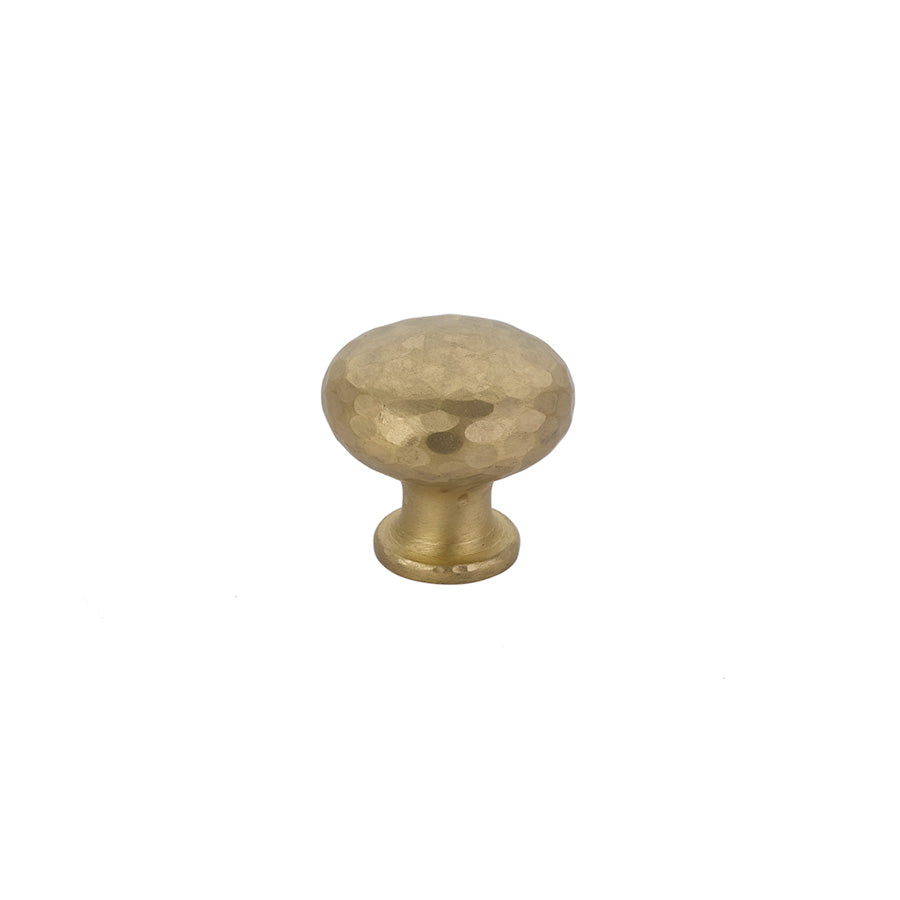 Emtek - Round Dimpled 1-1/4" Cabinet Knob - Satin Brass