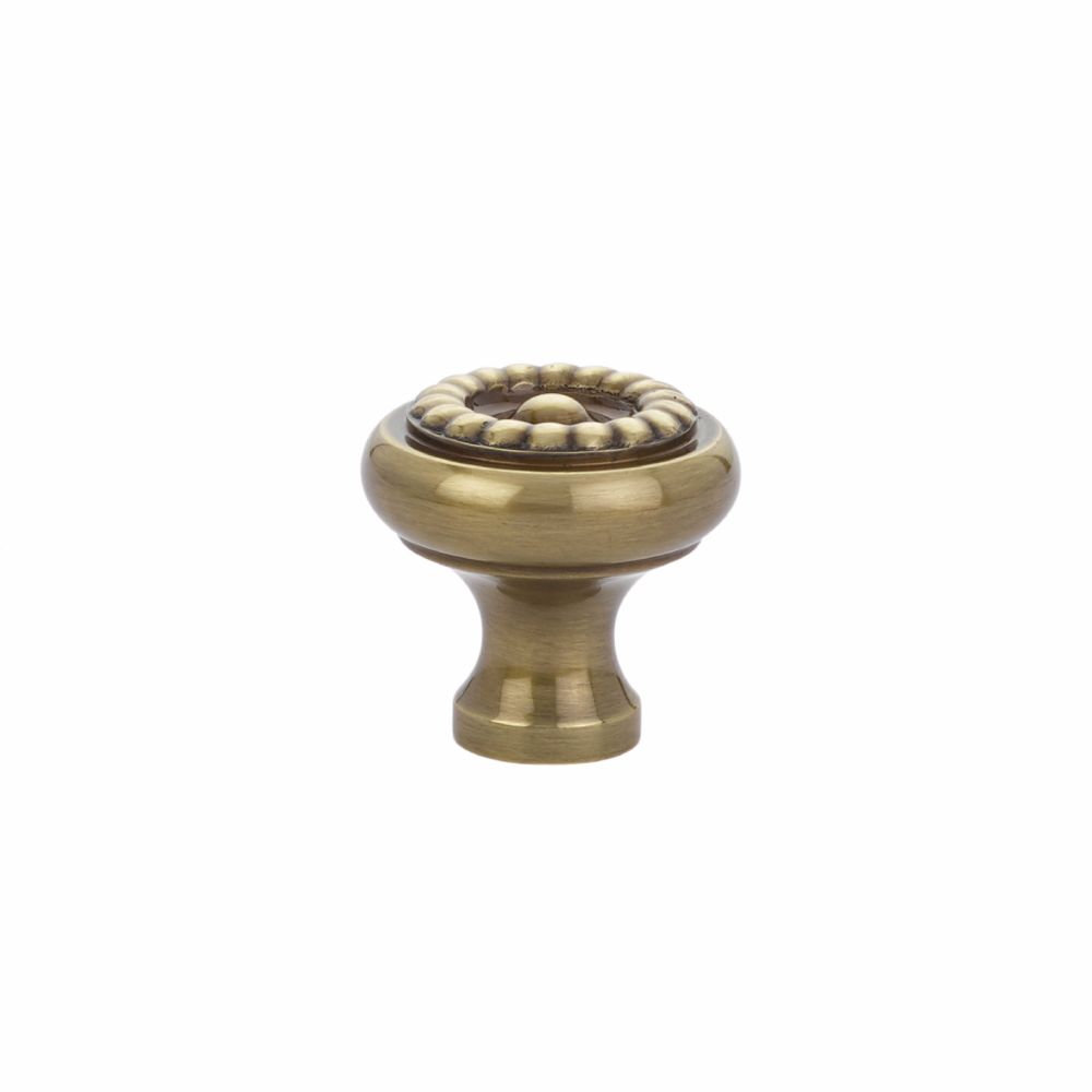 Emtek - Rope 1-1/4" Cabinet Knob - French Antique Brass
