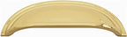 Emtek - Cup Cabinet Pull with 3" Center To Center - Polished Brass Lifetime