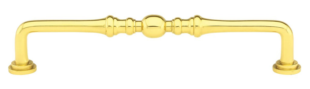 Emtek - Spindle Cabinet Pull with 6" Center To Center - Polished Brass Lifetime