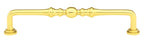 Emtek - Spindle Cabinet Pull with 6" Center To Center - Polished Brass Lifetime