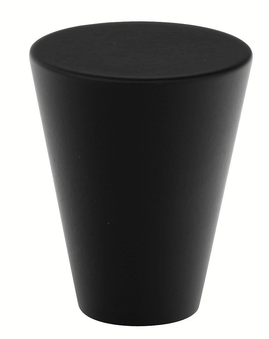 Emtek - Cone 1" Cabinet Knob - Flat Black