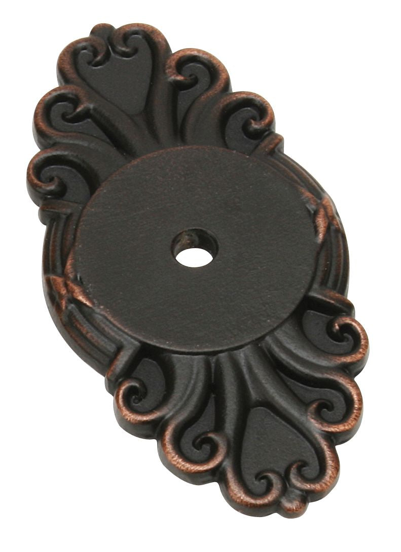 Emtek - Ribbon and Reed Backplate for Cabinet Knob - Oil Rubbed Bronze