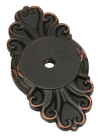 Emtek - Ribbon and Reed Backplate for Cabinet Knob - Oil Rubbed Bronze