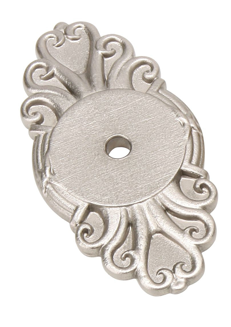 Emtek - Ribbon and Reed Backplate for Cabinet Knob - Satin Nickel