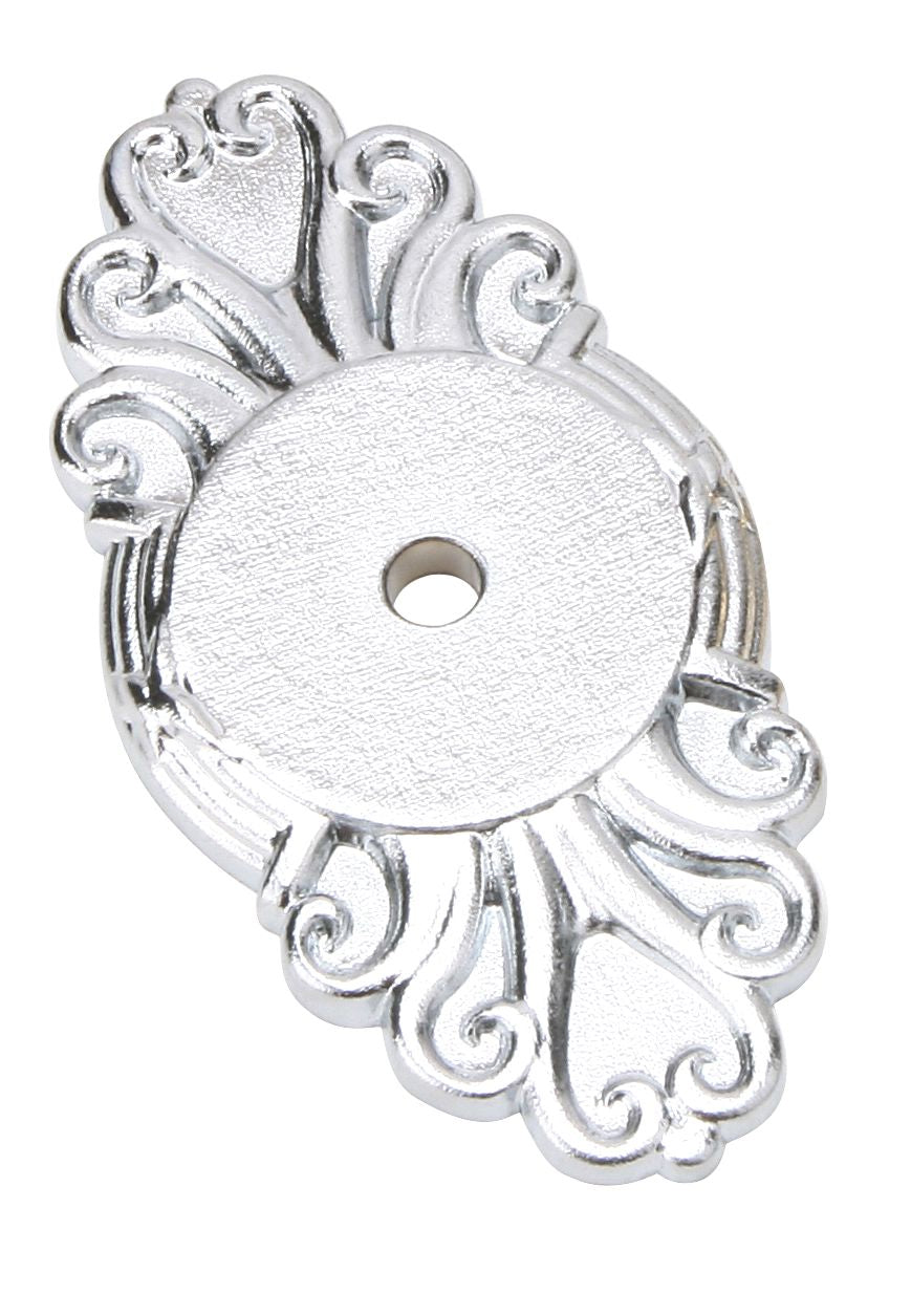 Emtek - Ribbon and Reed Backplate for Cabinet Knob - Polished Chrome